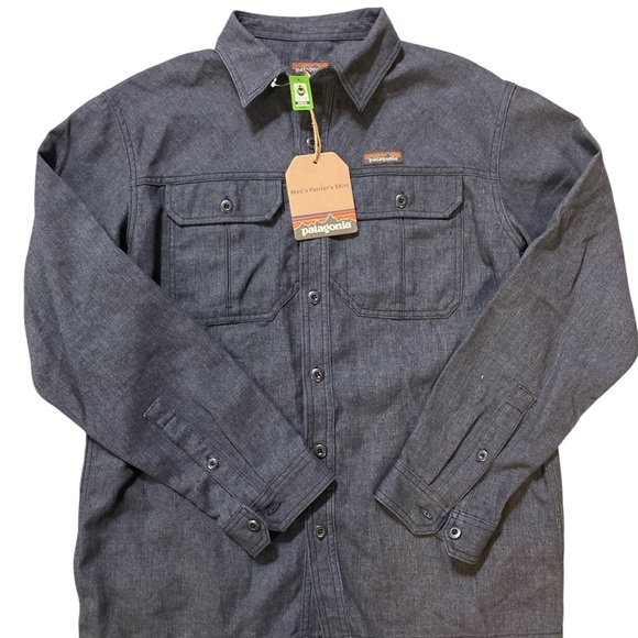Patagonia Other - Patagonia ink black farrier’s long sleeve collared button up shirt size medium